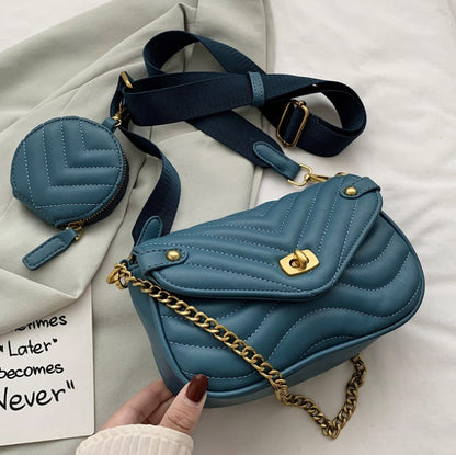 Small Fragrance Style Popular High-End Sense Chain Messenger Bag