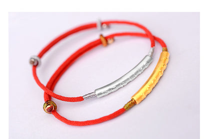 Female Red Rope Chinese Knot Braided Hand Rope