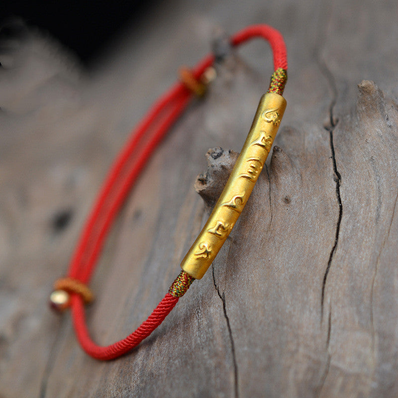 Female Red Rope Chinese Knot Braided Hand Rope