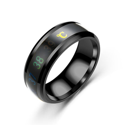 Fashion Creative Titanium Steel Thermochromic Ring