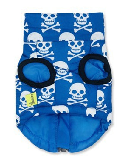 Pet Clothes lBue Skull Padded Vest