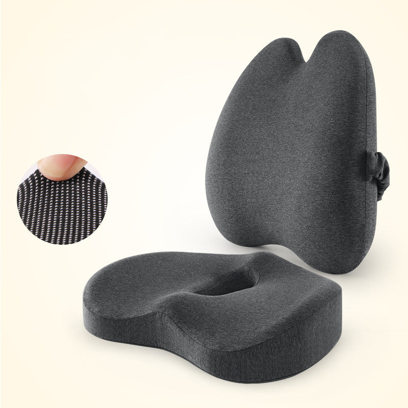 Ergonomic Car Lumbar Support Cushion Set - Memory Foam Back & Seat Cushion for Office & Car