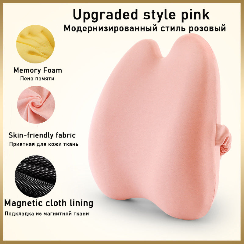 Ergonomic Car Lumbar Support Cushion Set - Memory Foam Back & Seat Cushion for Office & Car