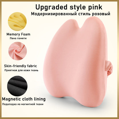 Ergonomic Car Lumbar Support Cushion Set - Memory Foam Back & Seat Cushion for Office & Car