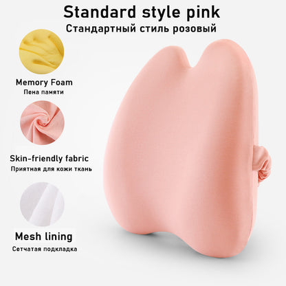 Ergonomic Car Lumbar Support Cushion Set - Memory Foam Back & Seat Cushion for Office & Car