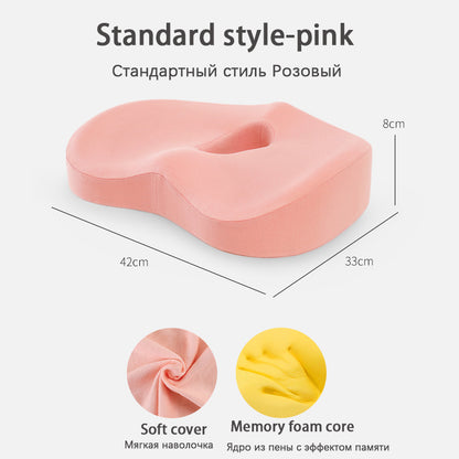 Ergonomic Car Lumbar Support Cushion Set - Memory Foam Back & Seat Cushion for Office & Car