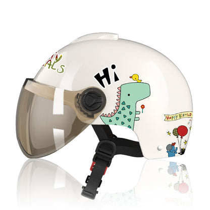 Children's Cartoon Electric Battery Car Helmet
