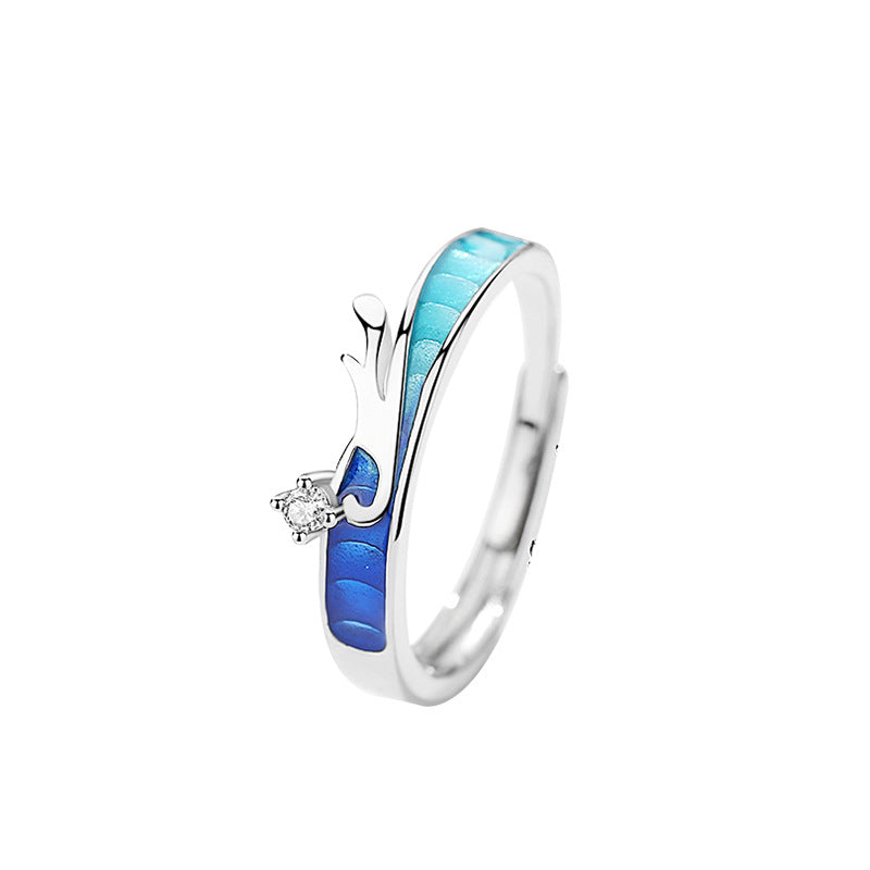 A Pair Of Natural Couple Rings S925 Sterling Silver Pair Ring Valentine's Day Gift