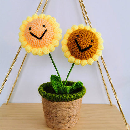 Handmade Sunflower Rose Flower Plush Plant Home Bedroom Decoration Christmas Valentine's Day Gift