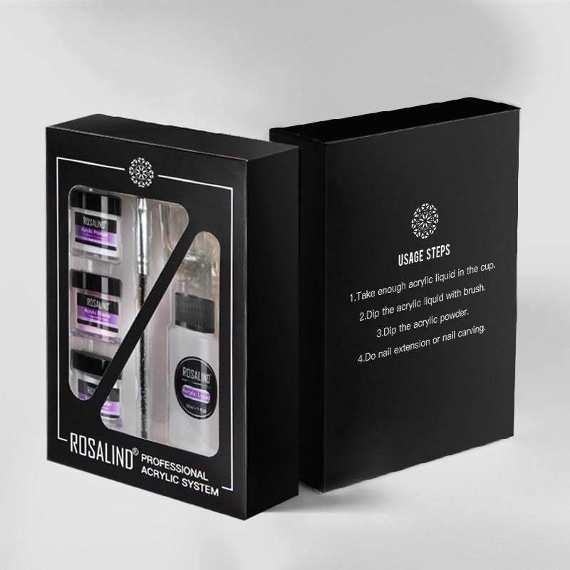 Professional Acrylic Nail Kit - Complete System with Powder, Liquid & Tools for Salon-Quality Manicure