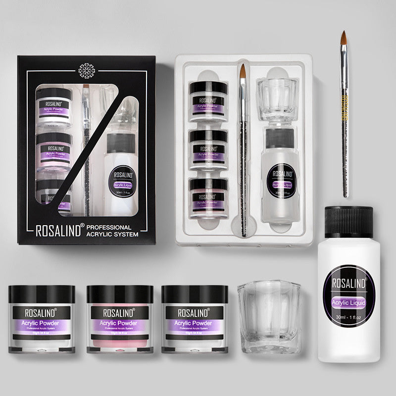 Professional Acrylic Nail Kit - Complete System with Powder, Liquid & Tools for Salon-Quality Manicure