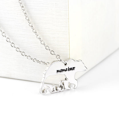 Cross-border WISH Amazon Hot Selling European and American Mother's Day Gift Mama Bear Necklace