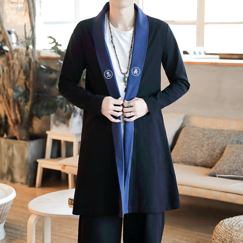 Mid-century Embroidered Trench Coat Jacket