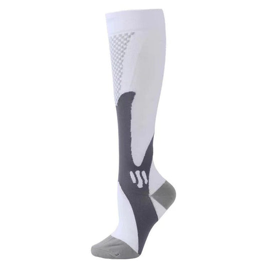 Compression Long Tube Sports Socks | Anti-Fatigue Elastic Athletic Socks for Running, Cycling & Gym | Men & Women | S–7XL