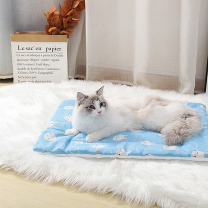 Thick Cotton Linen Lamb Wool Blanket Kennel Dog Mat Pet Supplies