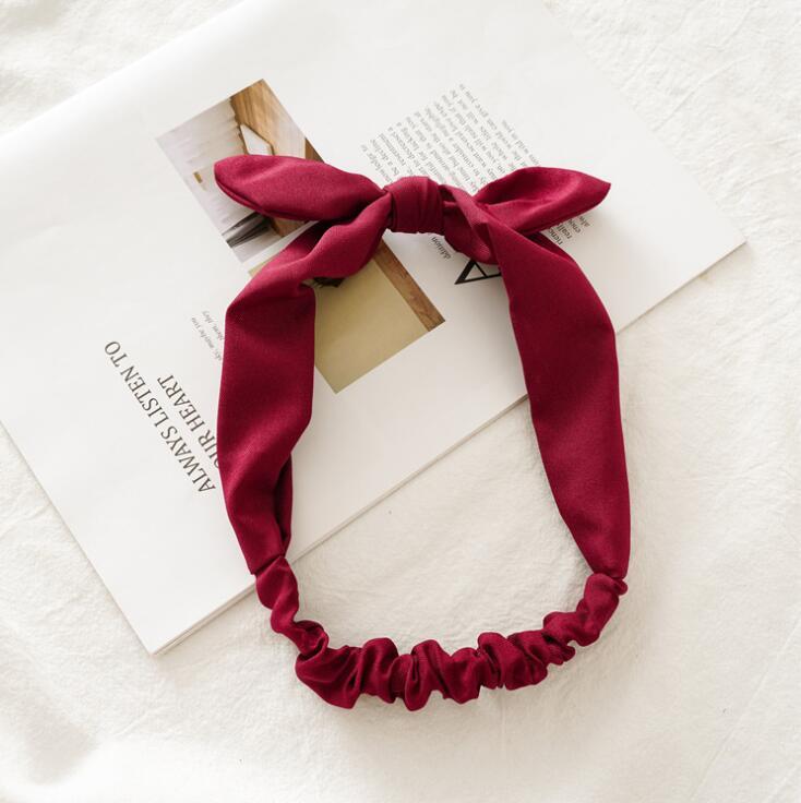 Geknotetes Haarband mit Hasenohren, Stirnband, Drei-Zustands-Schmuck, weiblicher Denim, elastische Krawatte, Haarreifen, Kopfbedeckung