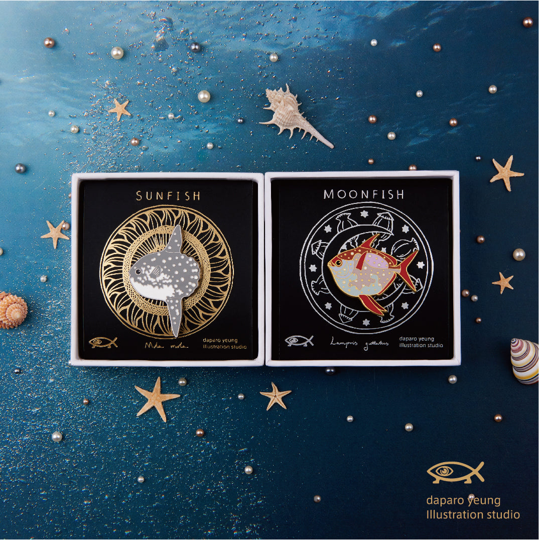 Daparo Mola moonfish designer original Brooch creative badge couple mother's Day Gift Jewelry Pin