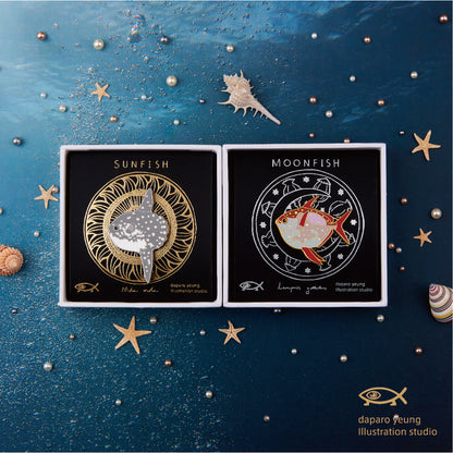 Daparo Mola moonfish designer original Brooch creative badge couple mother's Day Gift Jewelry Pin