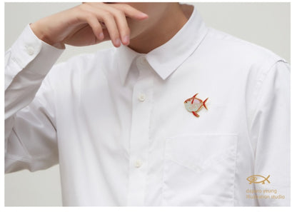 Daparo Mola moonfish designer original Brooch creative badge couple mother's Day Gift Jewelry Pin