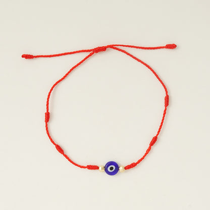 New 7-knot Evil Eye Bracelet 6 Pack Blue Eye Paper Card Bracelet Braided Adjustable Bracelet