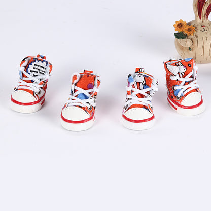 Breathable Dog Sneakers Go Out In Summer To Protect The Soles Of The Dog'S Feet To Prevent Burns And Easy To Clean