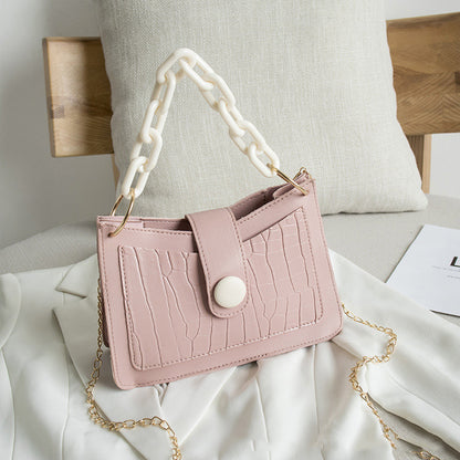 Fashion Stone Pattern Shoulder Handbag