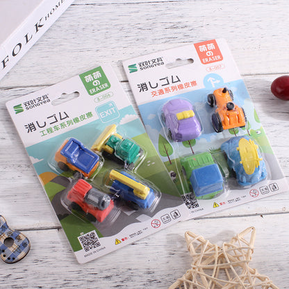 Children'S Day Gift Creative Eraser Set Gift Box Engineering Vehicle Model Primary School Student Stationery Prize Wholesale