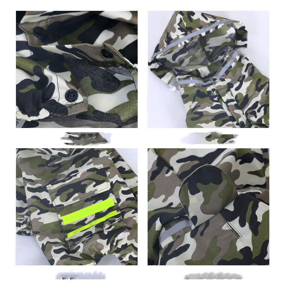 Dog Raincoat Edge Shepherd Four-Legged Big Dog Clothes Labrador Satsuma