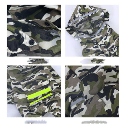 Dog Raincoat Edge Shepherd Four-Legged Big Dog Clothes Labrador Satsuma