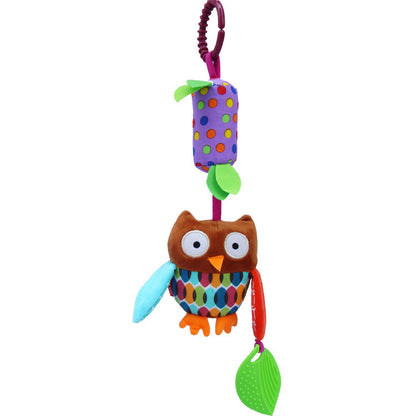 Baby Grip Plush Toy 0-3 Years Old Wind Chime Bed Bell Rattle Pendant