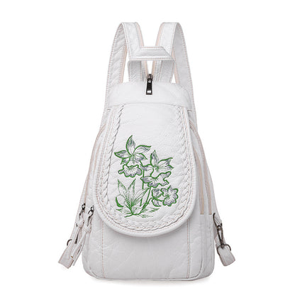New Embroidery Orchid Women Backpack Casual