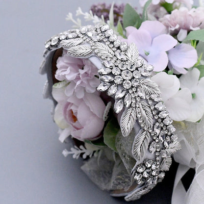 Hochwertige Kopfbedeckung mit diamantbesetztem Haarband zum Binden von Haaren, glänzende Diamant-Kopfbedeckung mit vielseitigem, breitem Stirnband