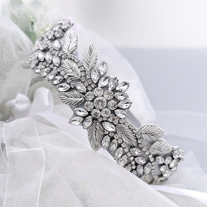 Hochwertige Kopfbedeckung mit diamantbesetztem Haarband zum Binden von Haaren, glänzende Diamant-Kopfbedeckung mit vielseitigem, breitem Stirnband