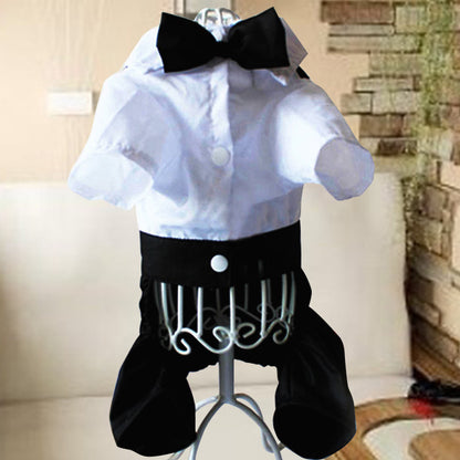 Teddy Dog British Bow Tie Suit Bib