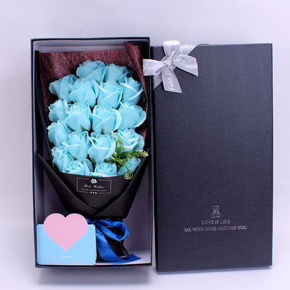 Birthday Gift Bundle Gift Box Creative Mother's Day Cross-border Gift Soap 18 Bouquet Soap Rose Flower Valentine's Day