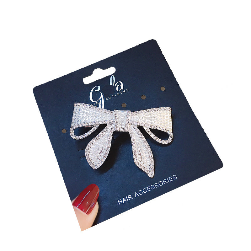 Japanische und koreanische süße Perlenschleife-Haarnadel