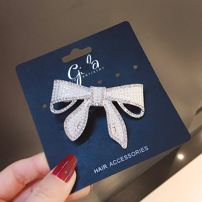 Japanische und koreanische süße Perlenschleife-Haarnadel