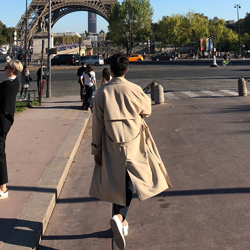 Mid-length Over-the-knee Loose Coat Handsome Coat