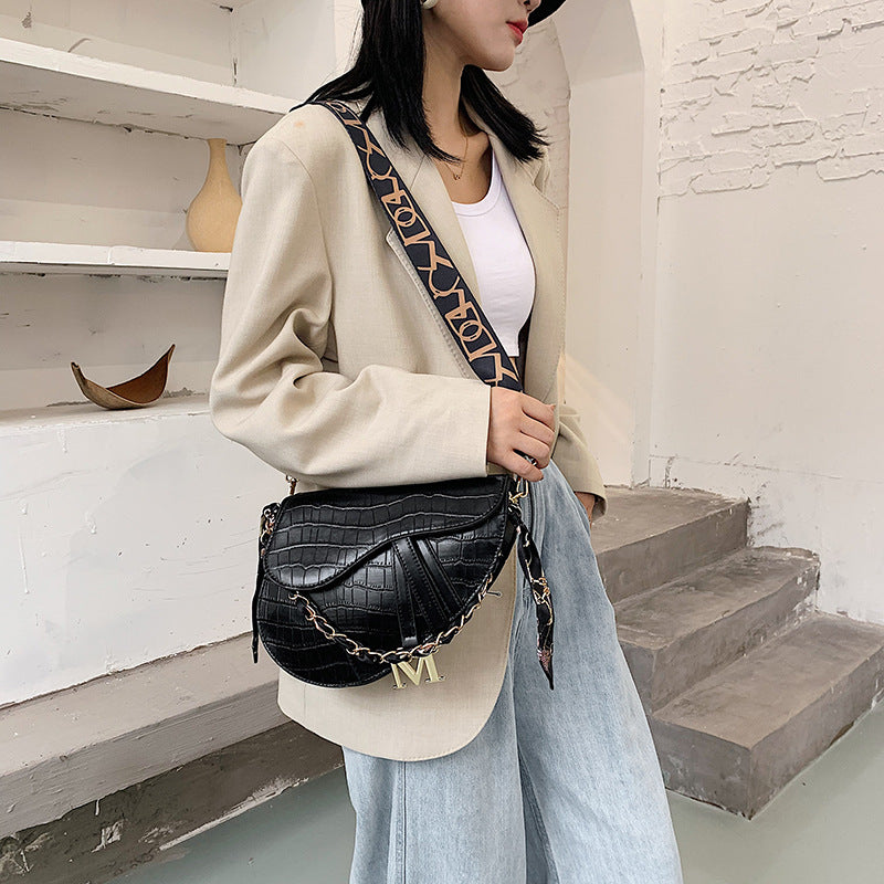 Candy Color Saddle Bag Women's Fashion Silk Scarf Accessories