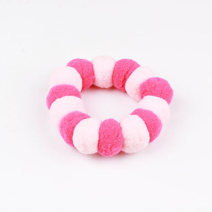 Pet Rainbow Candy Color Net Red Collar Collar Fur Ball Necklace Jewelry