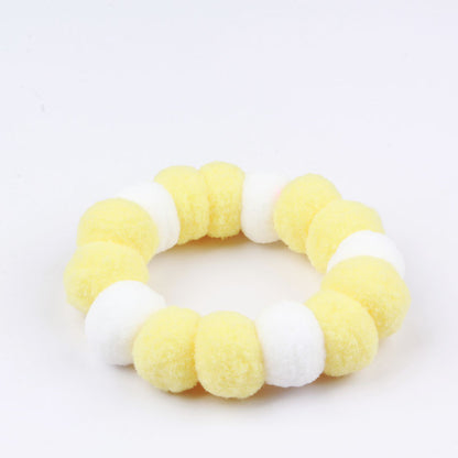 Pet Rainbow Candy Color Net Red Collar Collar Fur Ball Necklace Jewelry