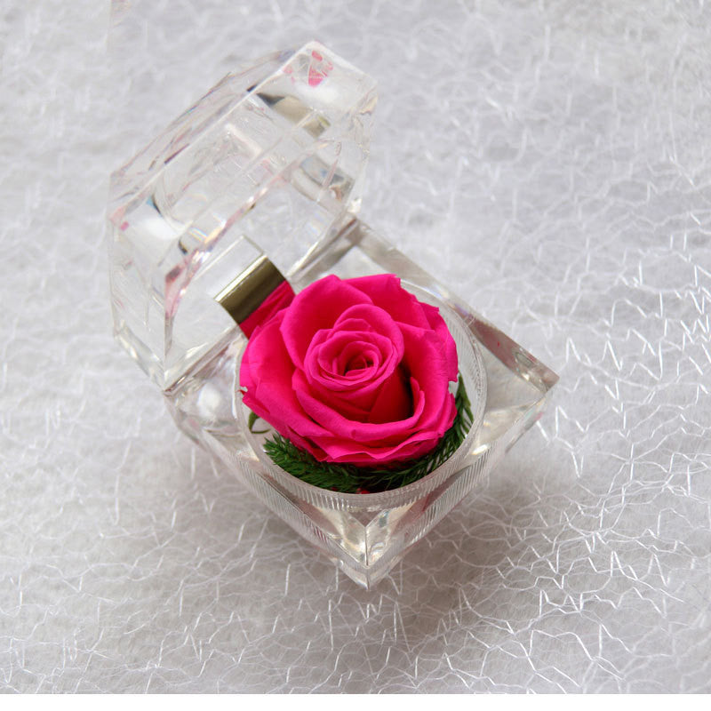Crystal Acrylic Rose Eternal Flower Gift Box Confession Valentine's Day Gift