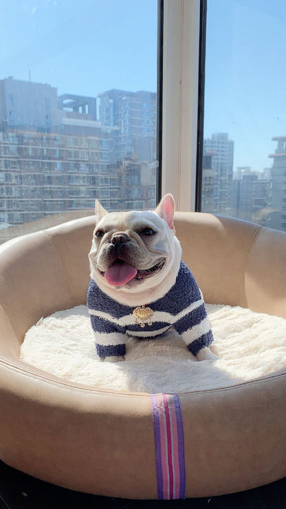 New Pet Dog Clothes Soft Striped Sweater