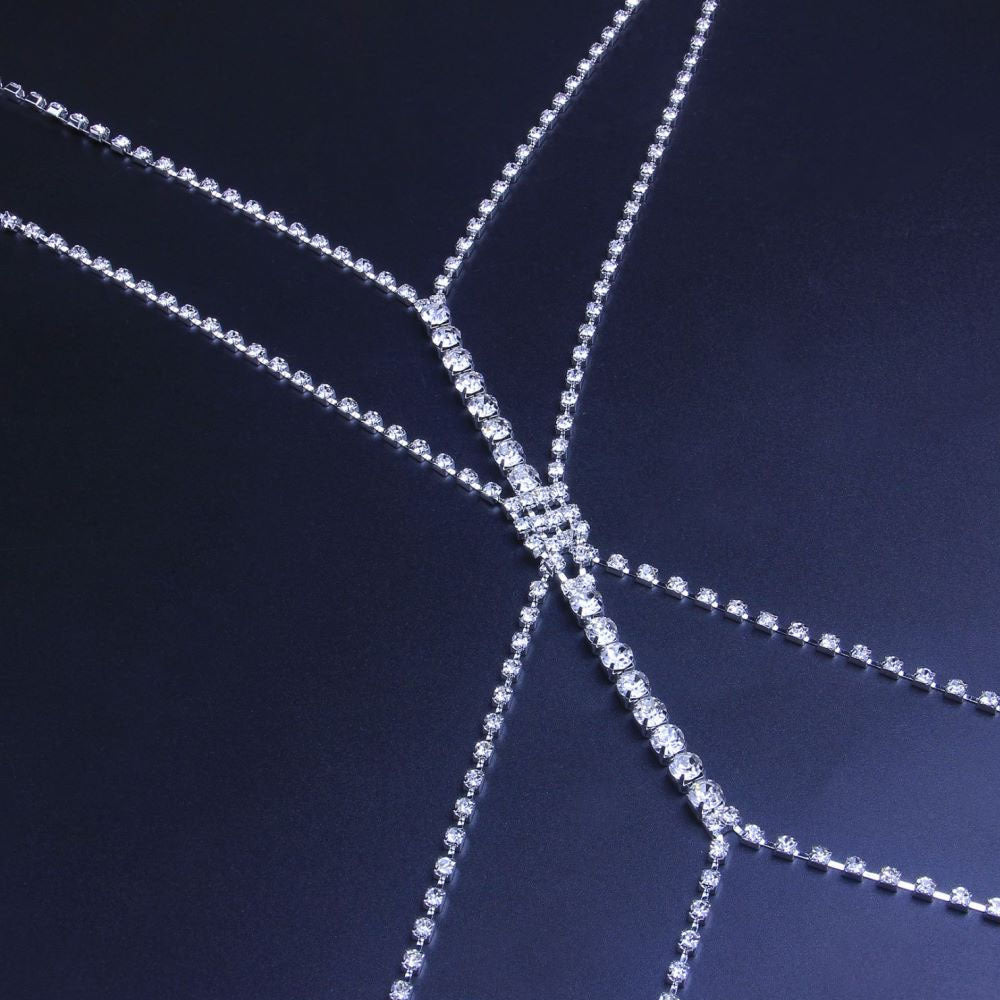Rhinestone Body Chain Beauty Body Sexy Bikini Breast Chain European And American Beach Jewelry Women