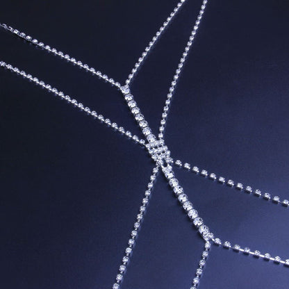 Rhinestone Body Chain Beauty Body Sexy Bikini Breast Chain European And American Beach Jewelry Women