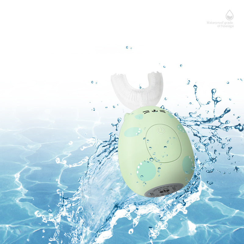 Kid Sonic wiederaufladbare elektrische Zahnbürste, automatische 360-Grad-Zahnbürste, Ultraschall-Zahnbürste aus weichem Silikon, elektrische Kinderzahnbürste