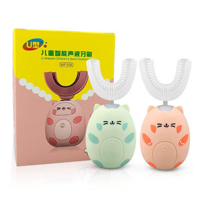 Kid Sonic wiederaufladbare elektrische Zahnbürste, automatische 360-Grad-Zahnbürste, Ultraschall-Zahnbürste aus weichem Silikon, elektrische Kinderzahnbürste