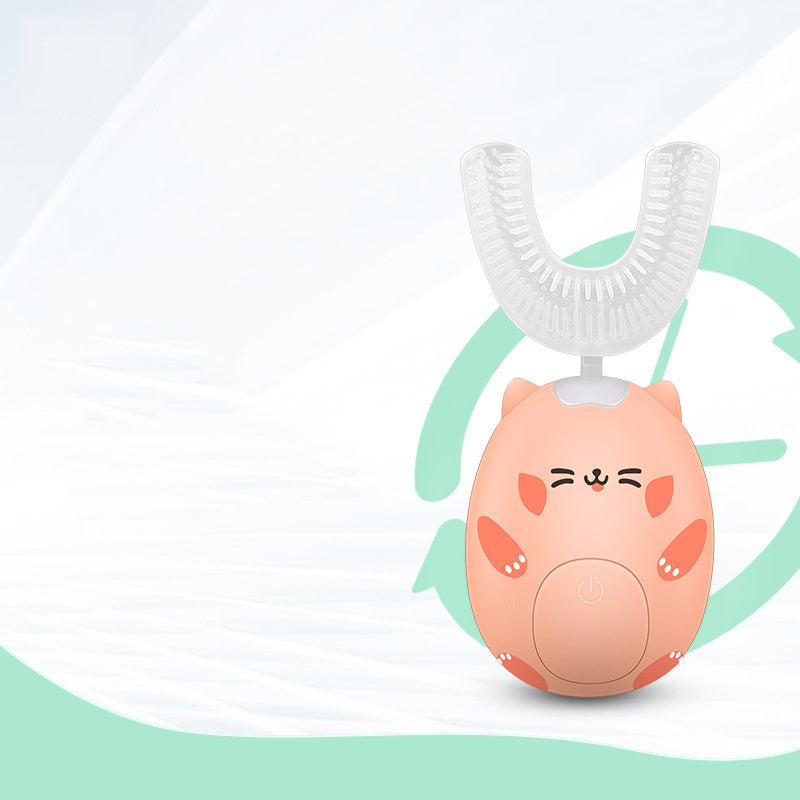 Kid Sonic wiederaufladbare elektrische Zahnbürste, automatische 360-Grad-Zahnbürste, Ultraschall-Zahnbürste aus weichem Silikon, elektrische Kinderzahnbürste