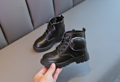 Small Leather Bag New Korean Style Children's Shoes Martin Boots