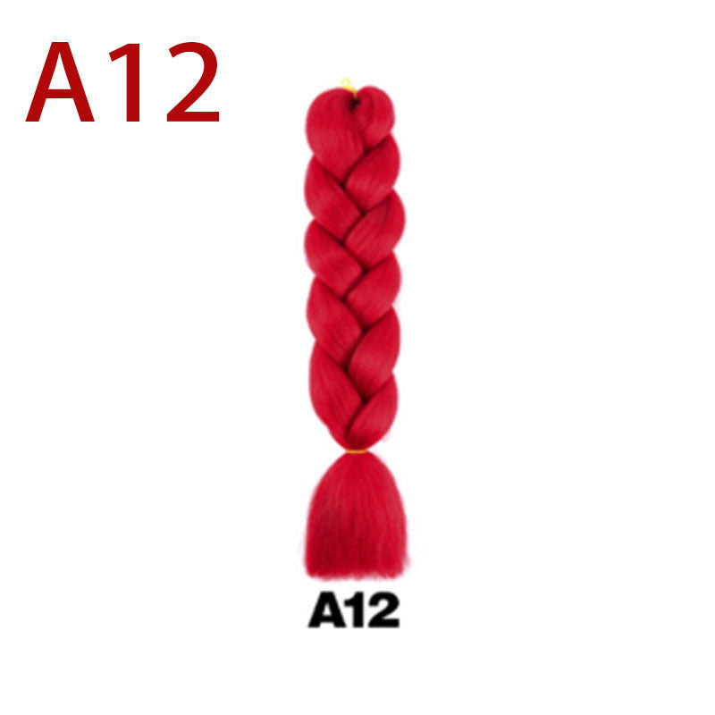 Fashion Dirty Braid Wig Monochrome Color Big Braid